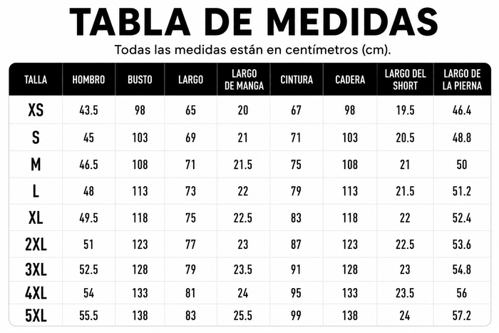 Guía de tallas