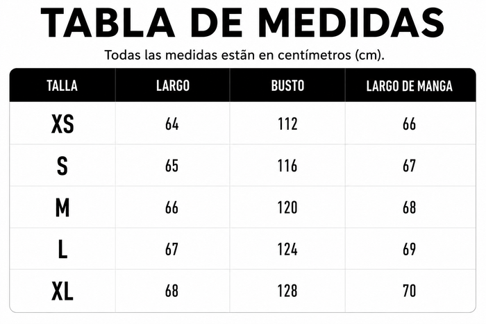 Guía de tallas