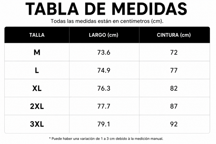 Guía de tallas