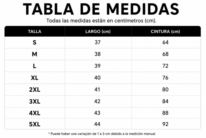 Guía de tallas