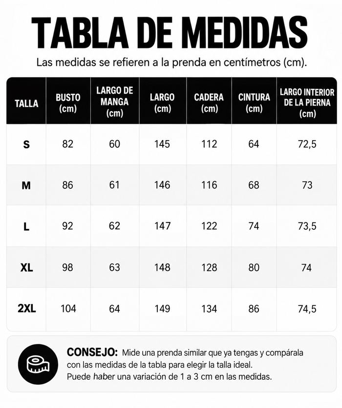 Guía de tallas