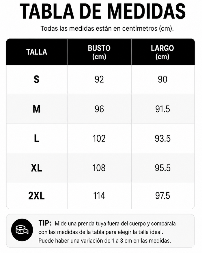 Guía de tallas