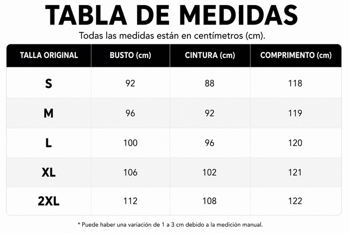 Guía de tallas
