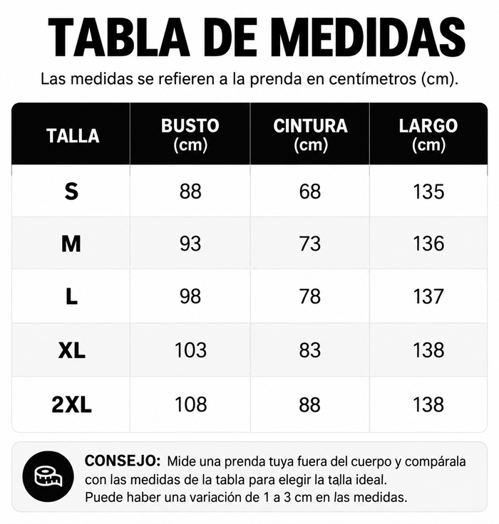 Guía de tallas