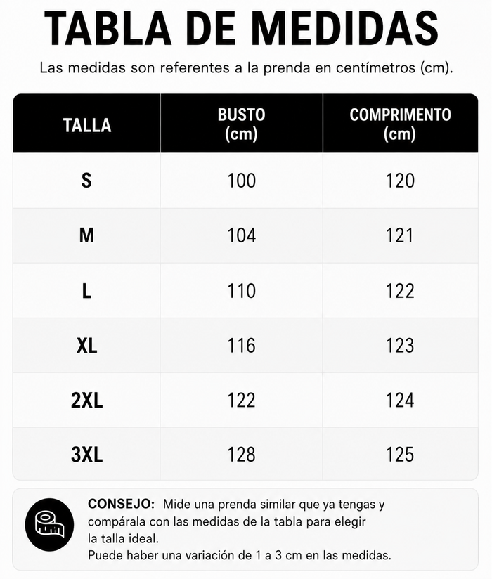 Guía de tallas
