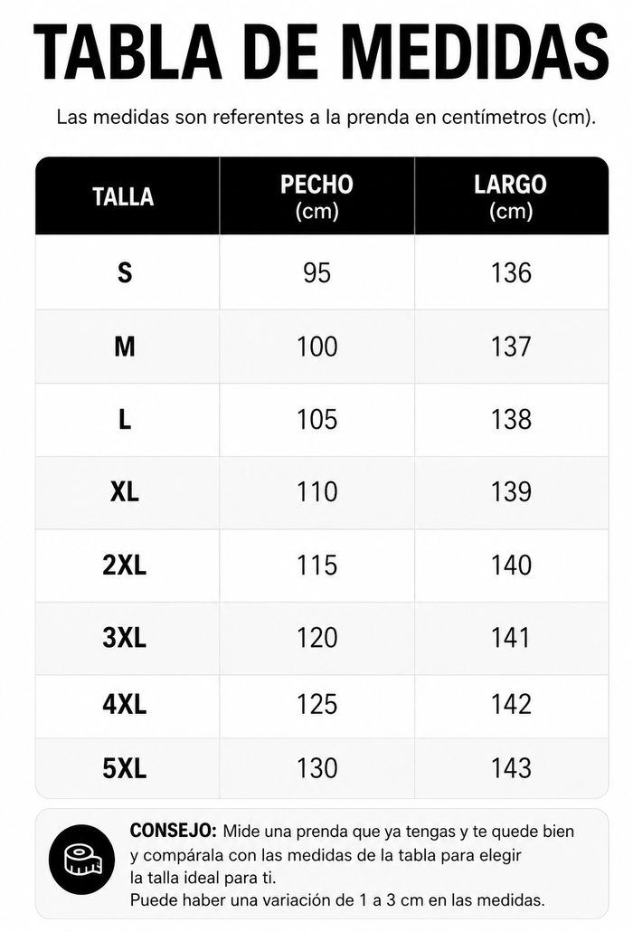 Guía de tallas