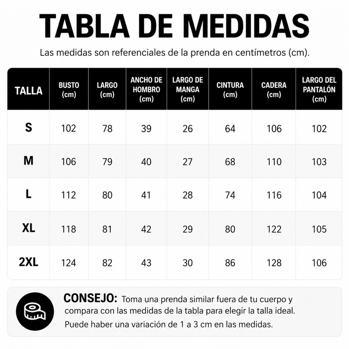 Guía de tallas