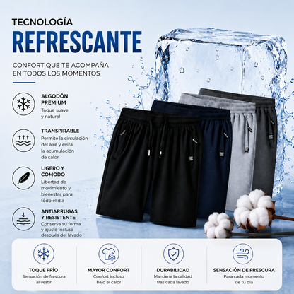 Bermuda Iron™ de Algodón Premium con Tecnología Refrescante