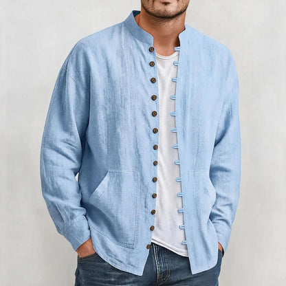Camisa Bastien™ con Tejido Texturizado y Botones Frontales con Detalles de Alamares