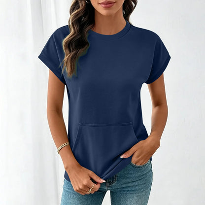 Camiseta Elara™ Con Caída Ligera y Estilo Minimalista