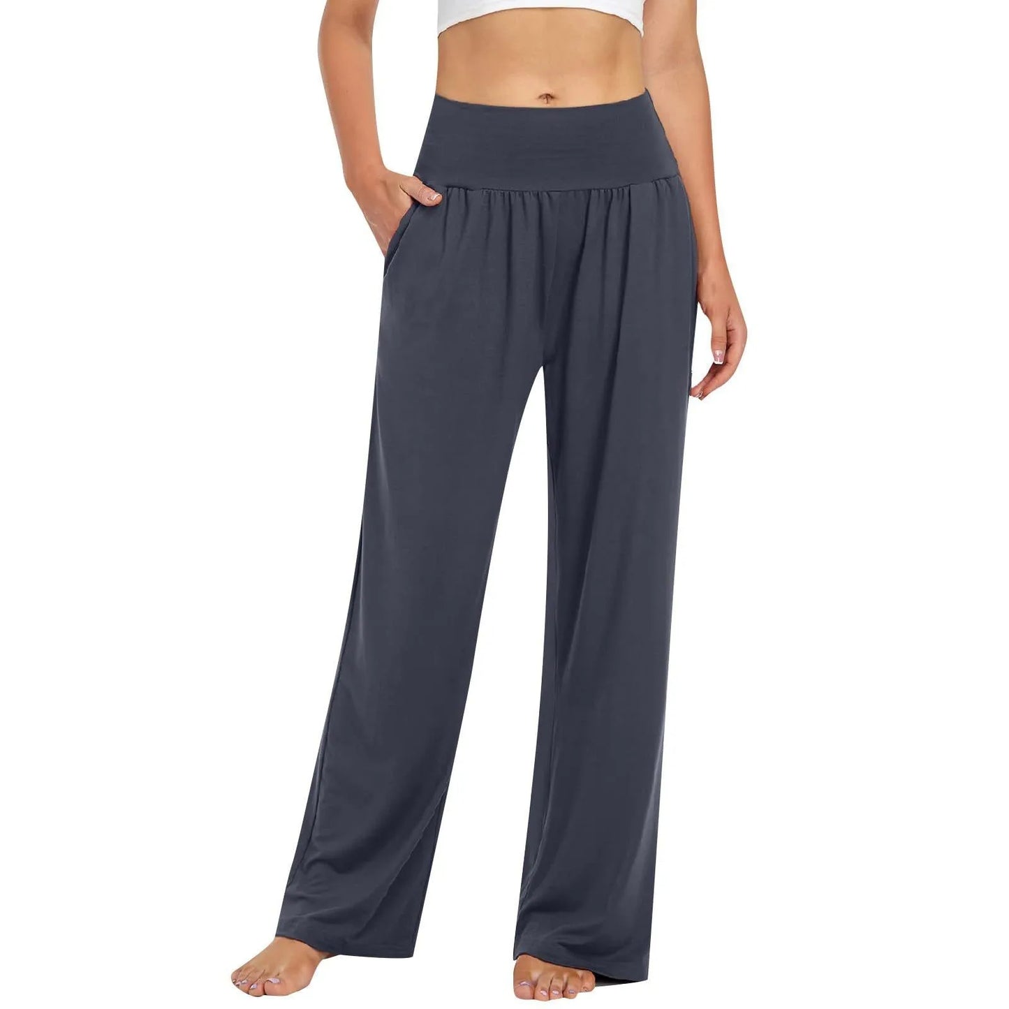 Pantalón Belle Comfort™ Con Cintura Elástica y Corte Palazzo