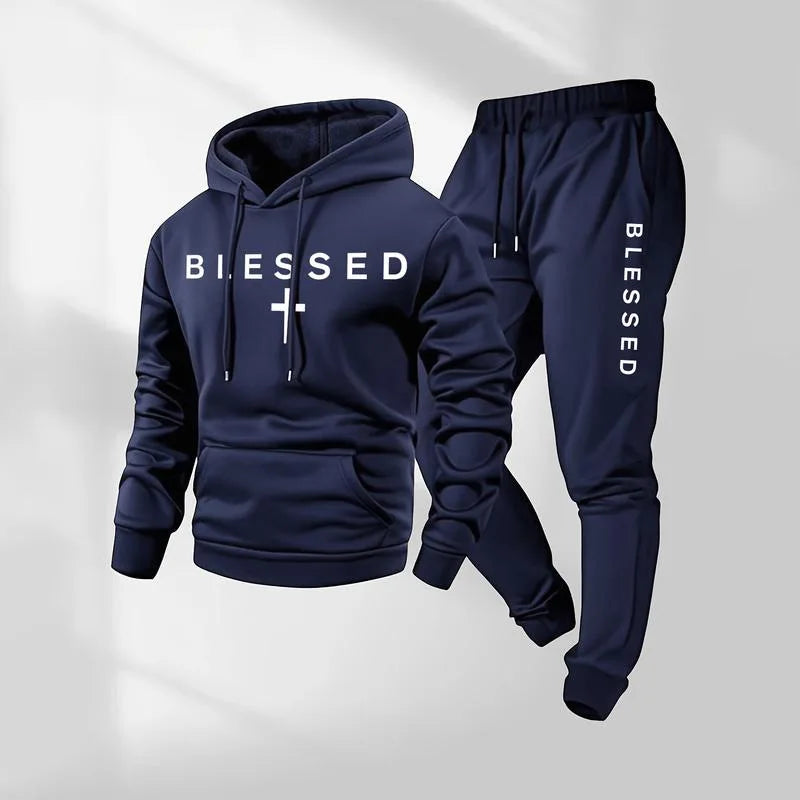 Conjunto Braven™ con Sudadera con Capucha, Bolsillo Canguro y Pantalón Jogger