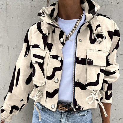 Chaqueta Valkyra™ Cropped Con Diseño Utility Contemporáneo