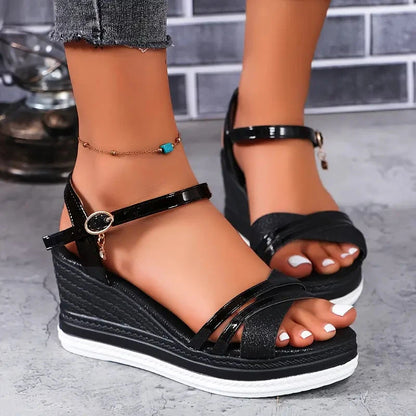 Sandalias Dourena™ De Plataforma Y Cuña Con Tiras Cruzadas