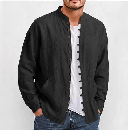 Camisa Bastien™ con Tejido Texturizado y Botones Frontales con Detalles de Alamares