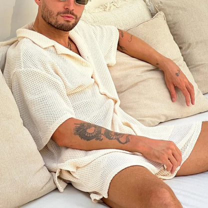 Conjunto Hampton™ de Punto Texturizado Premium con Cuello Resort