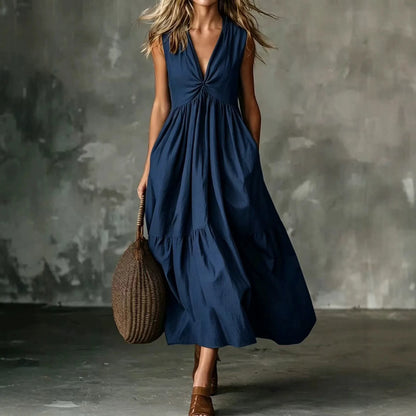 Vestido Patricia™ con Diseño Sin Mangas y Escote V