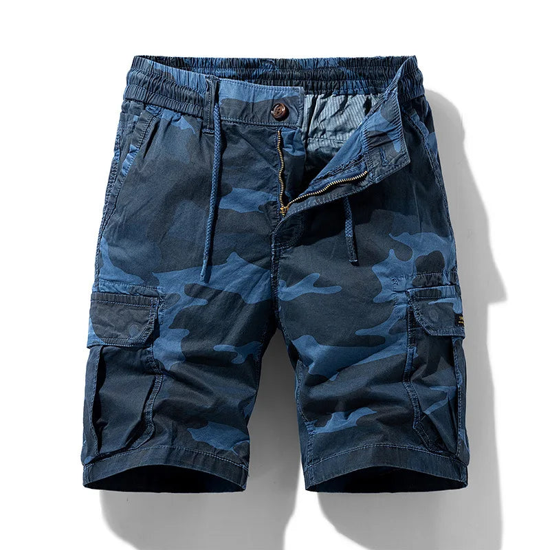 Bermuda Bravik™ con Estampado Camuflado, Cintura Ajustable y Bolsillos Cargo.