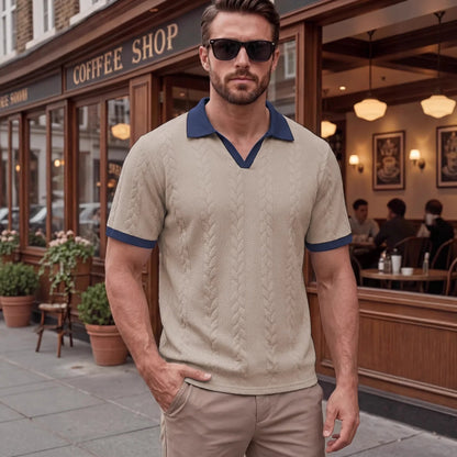Polo Windsor™ De Punto Texturizado Con Cuello Contrastante