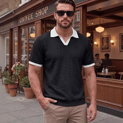 Polo Windsor™ De Punto Texturizado Con Cuello Contrastante