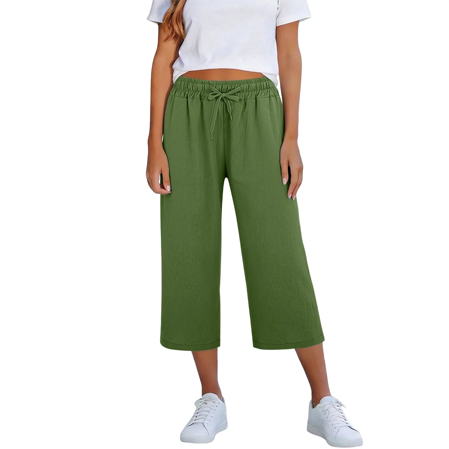 Pantalón Lisia™ Culotte Con Cintura Elástica Y Cordón Ajustable