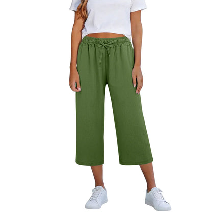 Pantalón Lisia™ Culotte Con Cintura Elástica Y Cordón Ajustable
