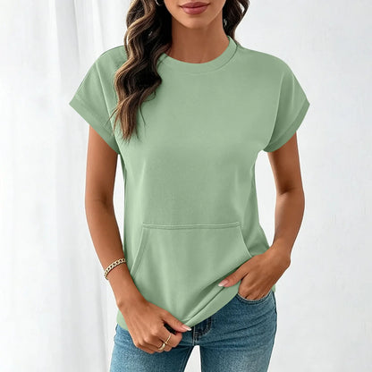 Camiseta Elara™ Con Caída Ligera y Estilo Minimalista