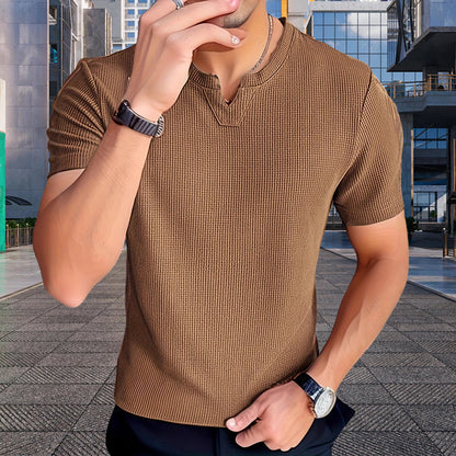 Camiseta Mateo™ de Punto de Algodón Texturizado con Estilo Old Money