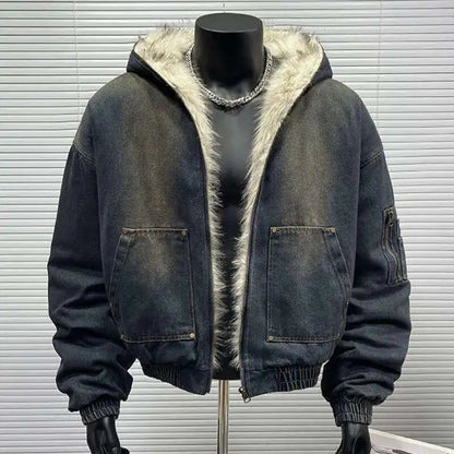 Chaqueta Bomber de Denim Seattle™ con Forro Afelpado