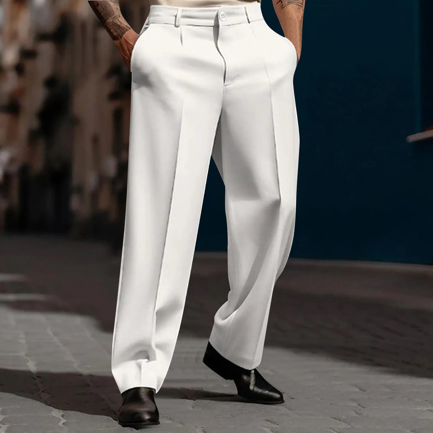 Pantalón Marcel™ de Sastrería Premium con Pinzas Frontales y Corte Recto