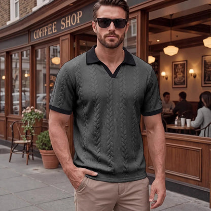 Polo Windsor™ De Punto Texturizado Con Cuello Contrastante