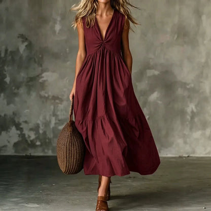 Vestido Patricia™ con Diseño Sin Mangas y Escote V
