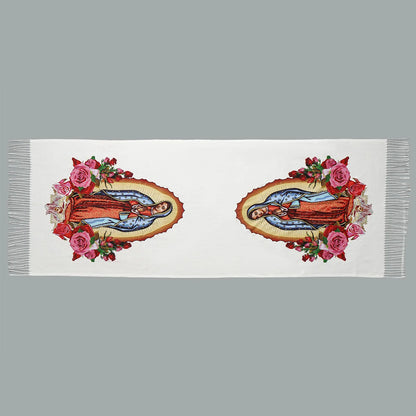 Bufanda Guadalupe™ de Cachemira con Acabado Artesanal y Flecos Delicados