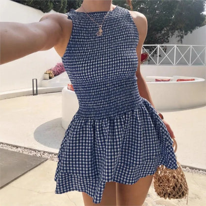 Vestido Bellamy™ Con Cuerpo Fruncido De Nido De Abeja Y Falda En Capas
