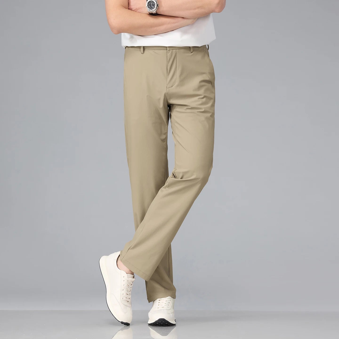 Pantalón Corvino™ de Sastrería con Tejido Elástico y Corte Recto.