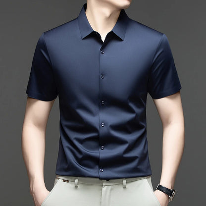Camisa de Vestir Montero™ con Tejido Elástico de Tacto Fresco y Sedoso