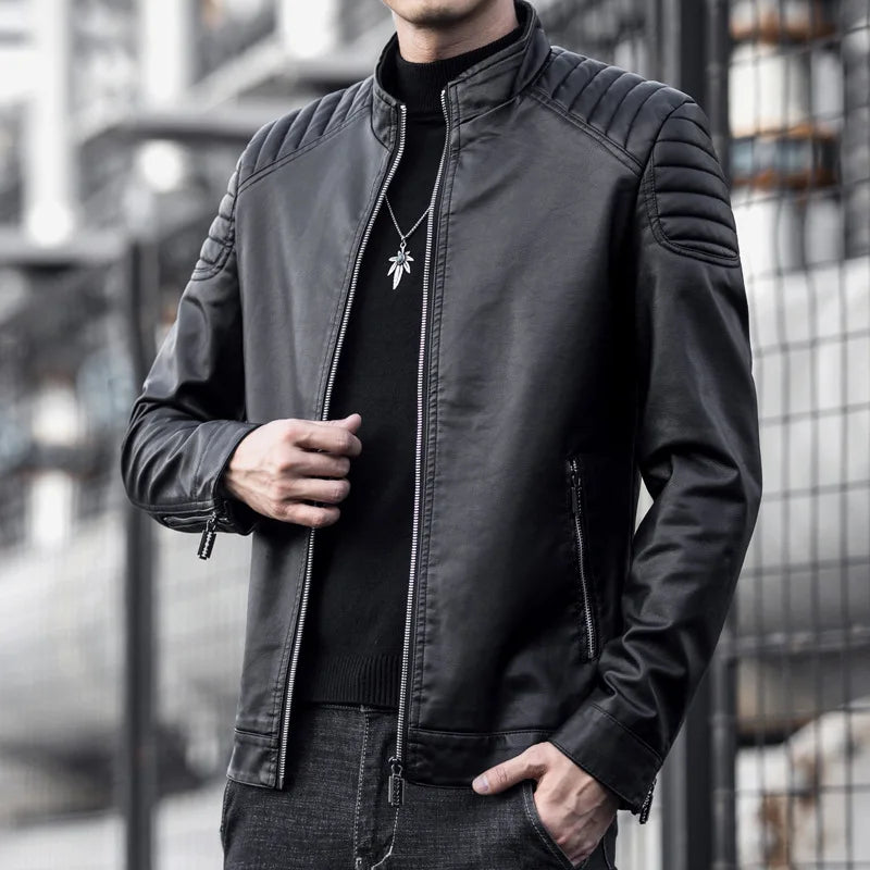 Chaqueta Auron™ en Cuero Premium y Presencia Imponente
