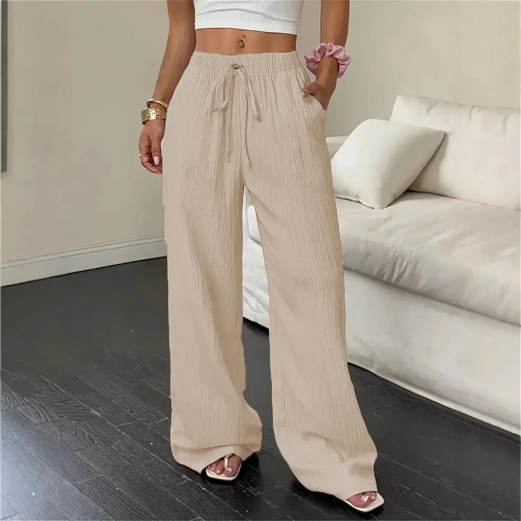Pantalón Marelle™ Con Cordón Ajustable Y Corte Palazzo