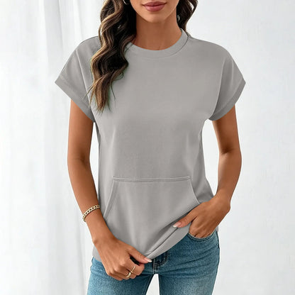 Camiseta Elara™ Con Caída Ligera y Estilo Minimalista