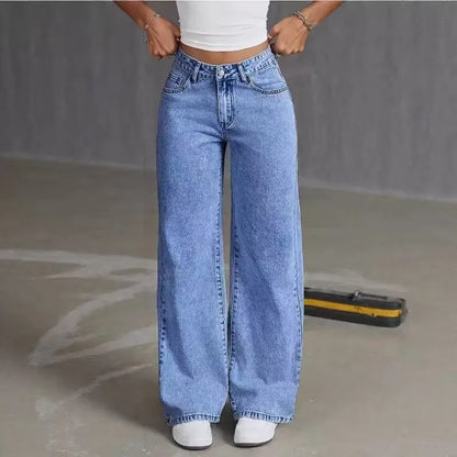 Jeans Carlota™ de Cintura Alta con Corte Recto y Pierna Amplia