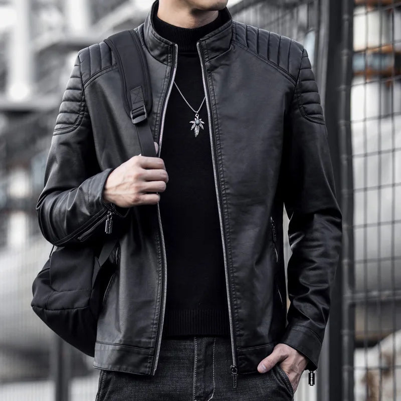 Chaqueta Auron™ en Cuero Premium y Presencia Imponente