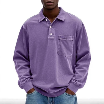 Camisa Polo Renato™ con Manga Larga y Bolsillo Frontal