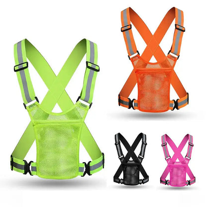 Chaleco Lumix™ con Bandas Reflectantes, Tirantes Ajustables y Bolsillo Frontal