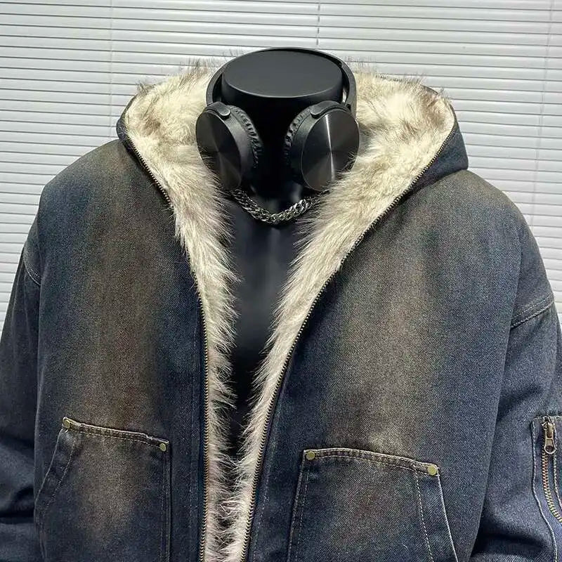 Chaqueta Bomber de Denim Seattle™ con Forro Afelpado