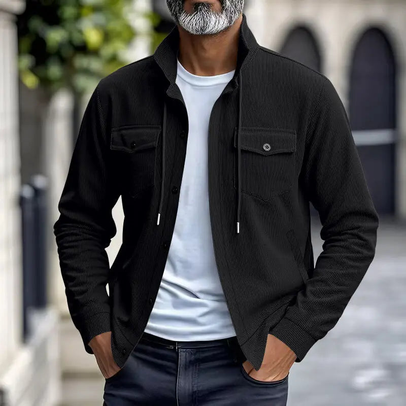 Chaqueta Velkor™ con Textura Acanalada y Presencia Refinada