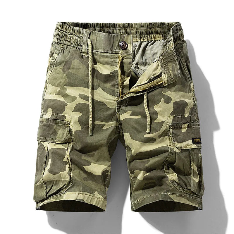Bermuda Bravik™ con Estampado Camuflado, Cintura Ajustable y Bolsillos Cargo.