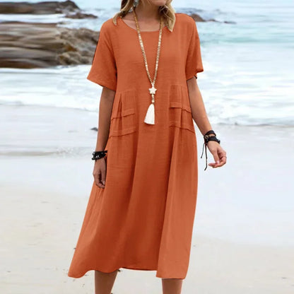 Vestido Alessia™ con Detalles en Capas a los Costados