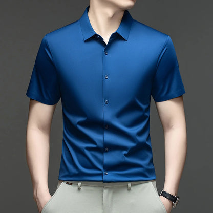 Camisa de Vestir Montero™ con Tejido Elástico de Tacto Fresco y Sedoso