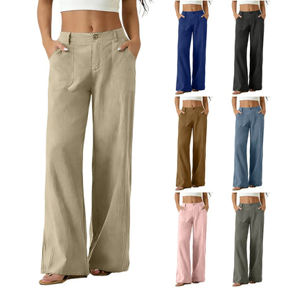 Pantalón Sorena™ de Talle Alto con Bolsillos Amplios y Corte Recto / Comodidad que mantiene un estilo impecable