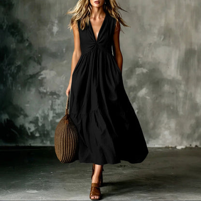 Vestido Patricia™ con Diseño Sin Mangas y Escote V